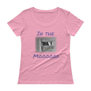 Ladies' Scoopneck T-Shirt - In the MOOOOD - Stu