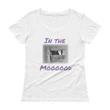 Load image into Gallery viewer, Ladies&#39; Scoopneck T-Shirt - In the MOOOOD - Stu