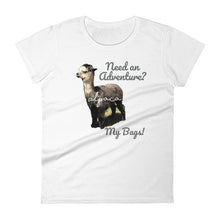 Load image into Gallery viewer, Women&#39;s short sleeve t-shirt - Shadow - Alpaca my bags!