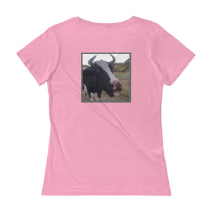 Ladies' Scoopneck T-Shirt - In the MOOOOD - Stu